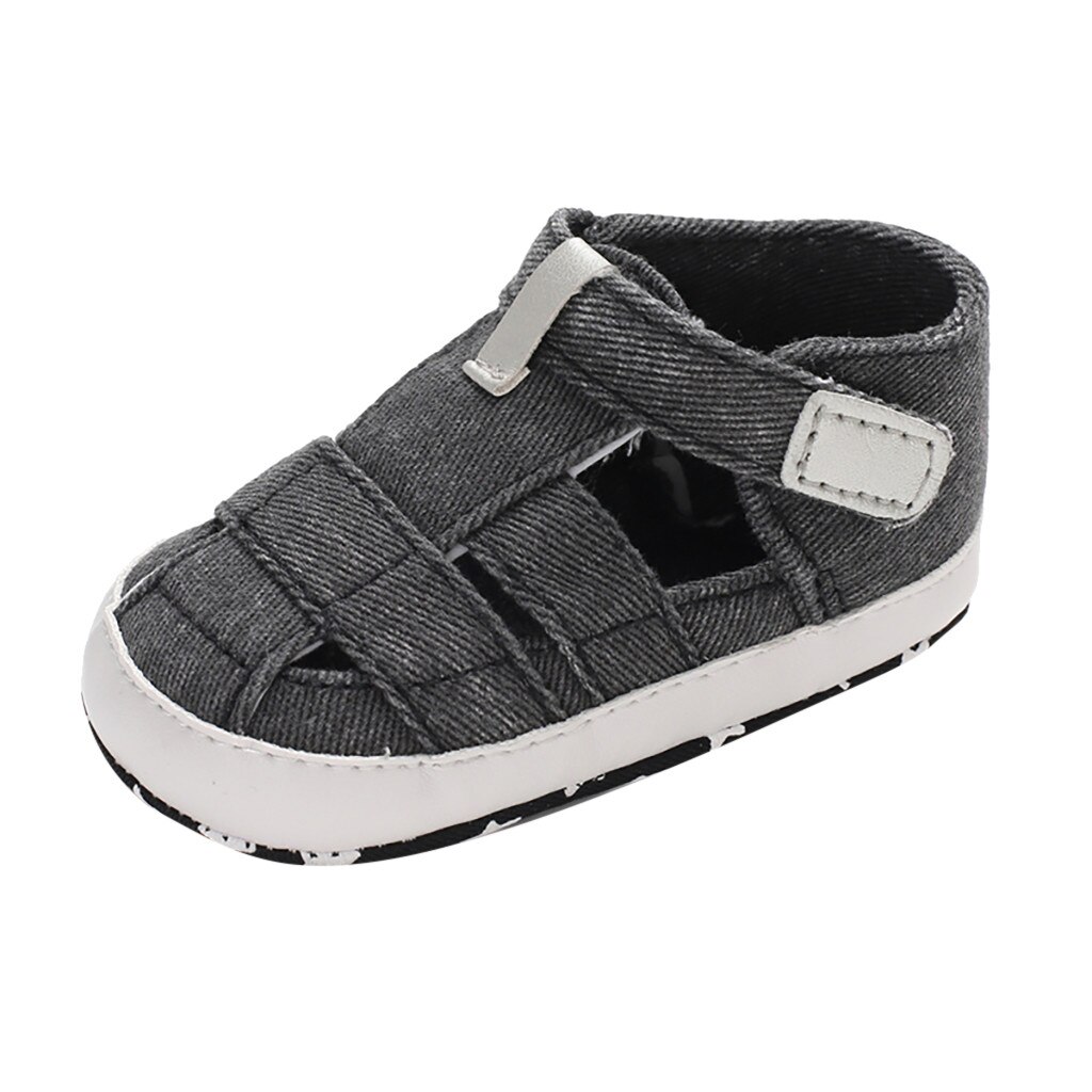 MUQGEW kinder garten schuhe kinder Kleinkind Baby Mädchen Jungen Atmungsaktive Feste Prewalker Leinwand Sandalen Einzelnen Schuhe: Black / 4,5