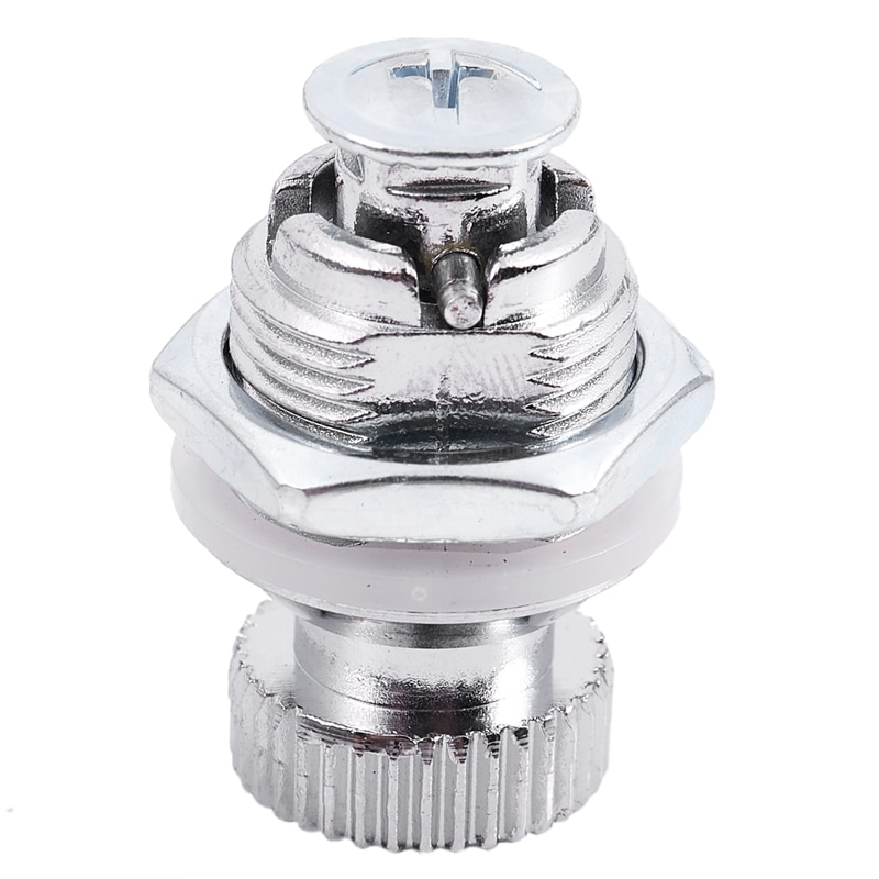 Lever lock for furniture, with round knob, external thread 1.7 cm: Default Title