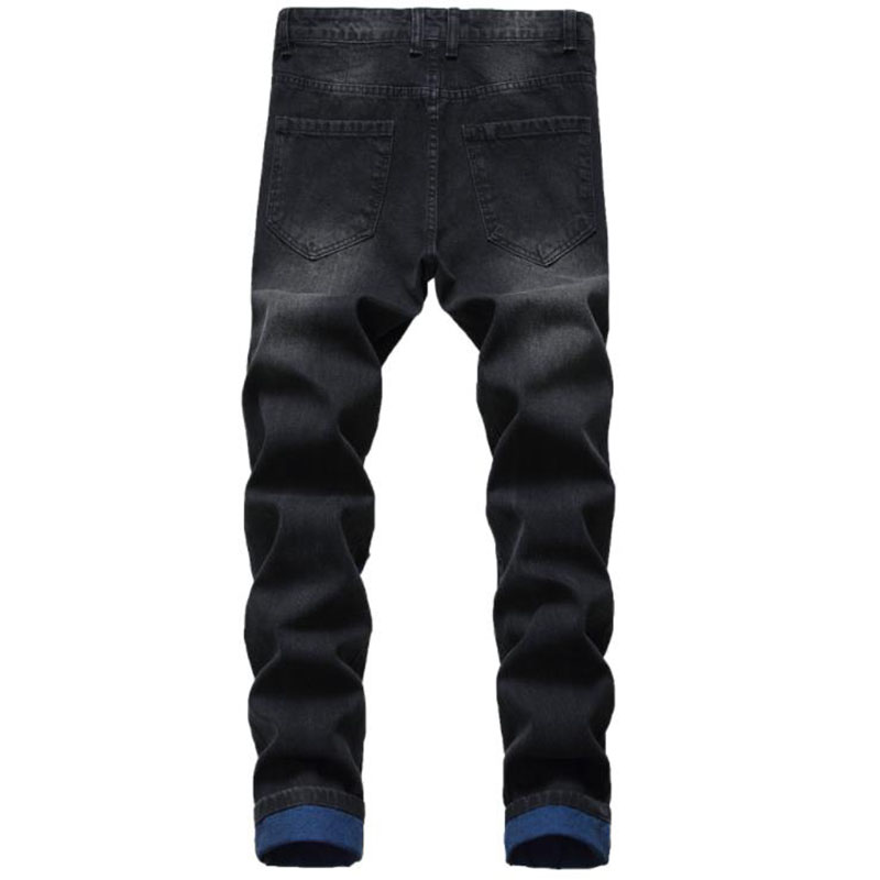 2022 Mens Ripped Jeans Autumn Slim Fit Denim Pants Male Jeans Distressed Destroyed Trousers pantalones hombre