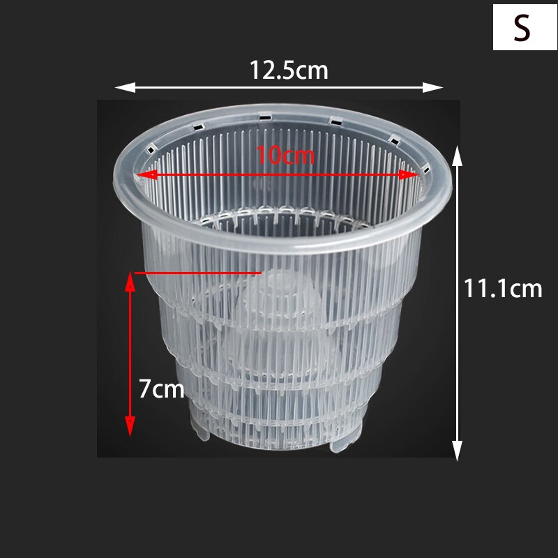 Meshpot 4/5/6 Inch Clear Orchid Pot With Holes Plastic Flower Pot Flower Beds Flower Seeds for Garden Pots for Plants: 4 pcs-S