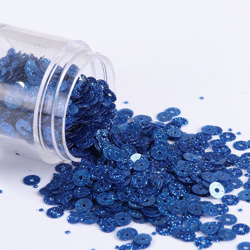 Pailettes 4Mm Glitters Sequin Platte Ronde Losse Pailletten Naaien Bruiloft Decoratie Craft Scrapbook Diy Accessoires 2000Pcs: JCF dark blue