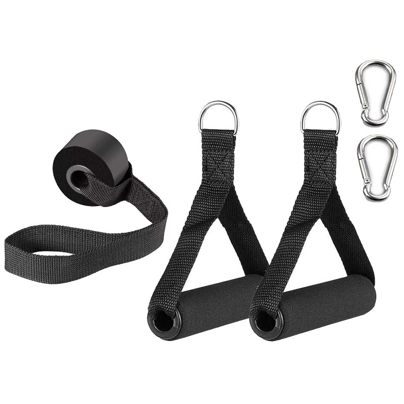 Faixas de resistência para academia, acessórios, alças, aderência antiderrapante, correias de nylon forte, fitness, máquina de cabo resistente, equipamento de treino: Azul