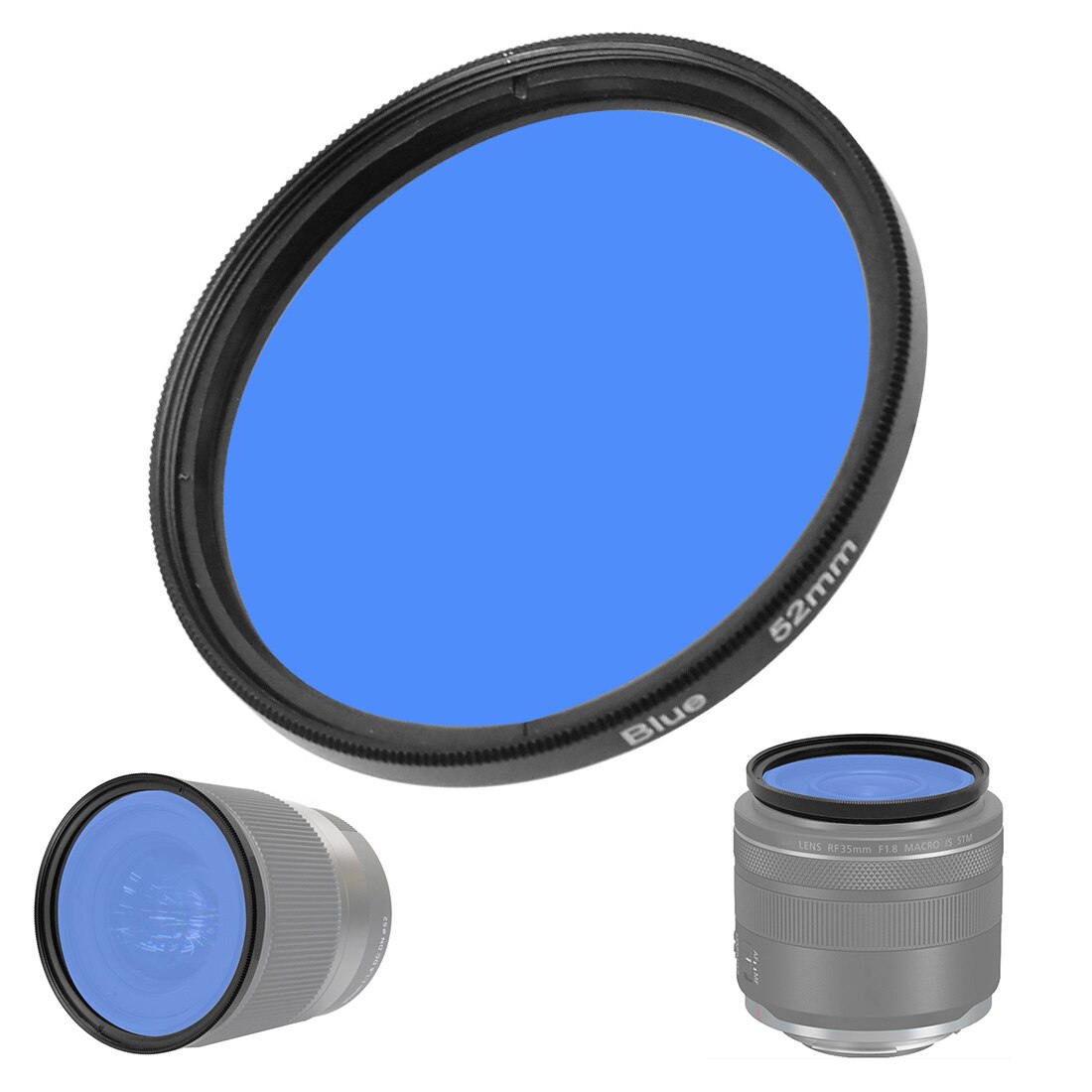 1x filtre de couleur 52mm pour Gopro Hero 8 caméra d'action 58mm objectif universel DSLR verre rouge Orange jaune bleu pour Canon Nikon Sony