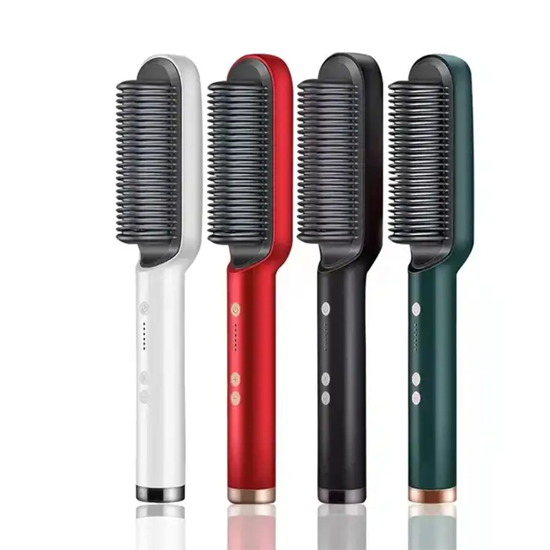 Pettine per piastra per capelli Spazzola per piastra per capelli anti-stiratura agli ioni negativi Strumento per lo messa in piega del pettine per piastra per capelli elettrica