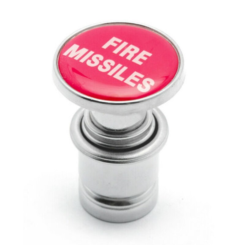 Red Universal Missiles Push Button Car Cigarette Lighter Replace Accessory Car Engine Start Stop Push Button: Default Title