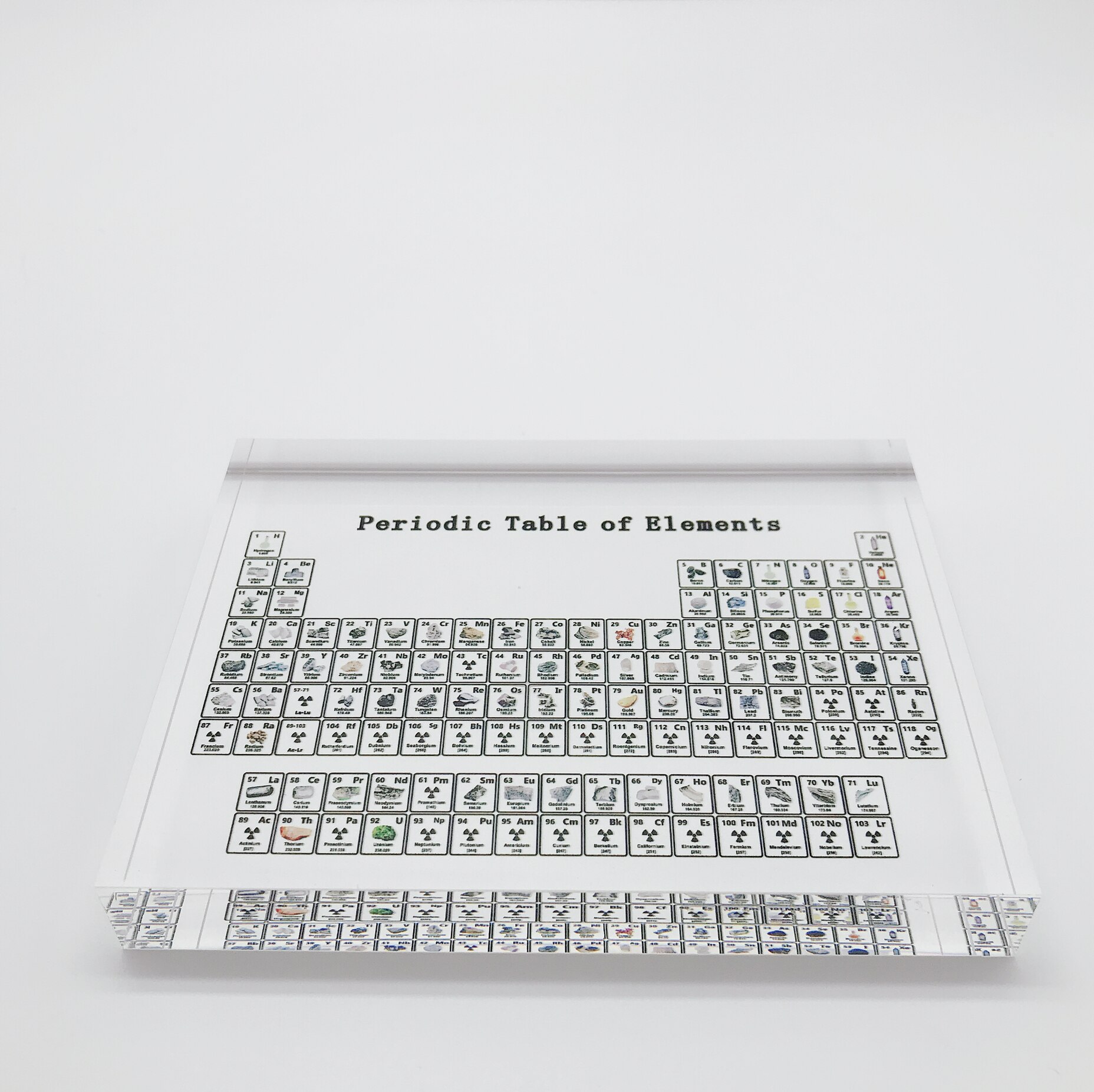 1pc Acrylic Periodic Table Display With Elements photo print Kids Teaching Birthday Chemical Element Display Home Decor