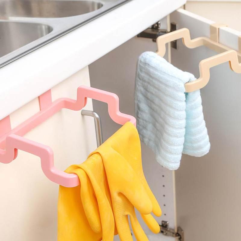Garbage Bag Holder Foldable Hanging Trash Rubbish Bag Holder Garbage Rack Cupboard Cabinet Storage Hanger for Kitchen
