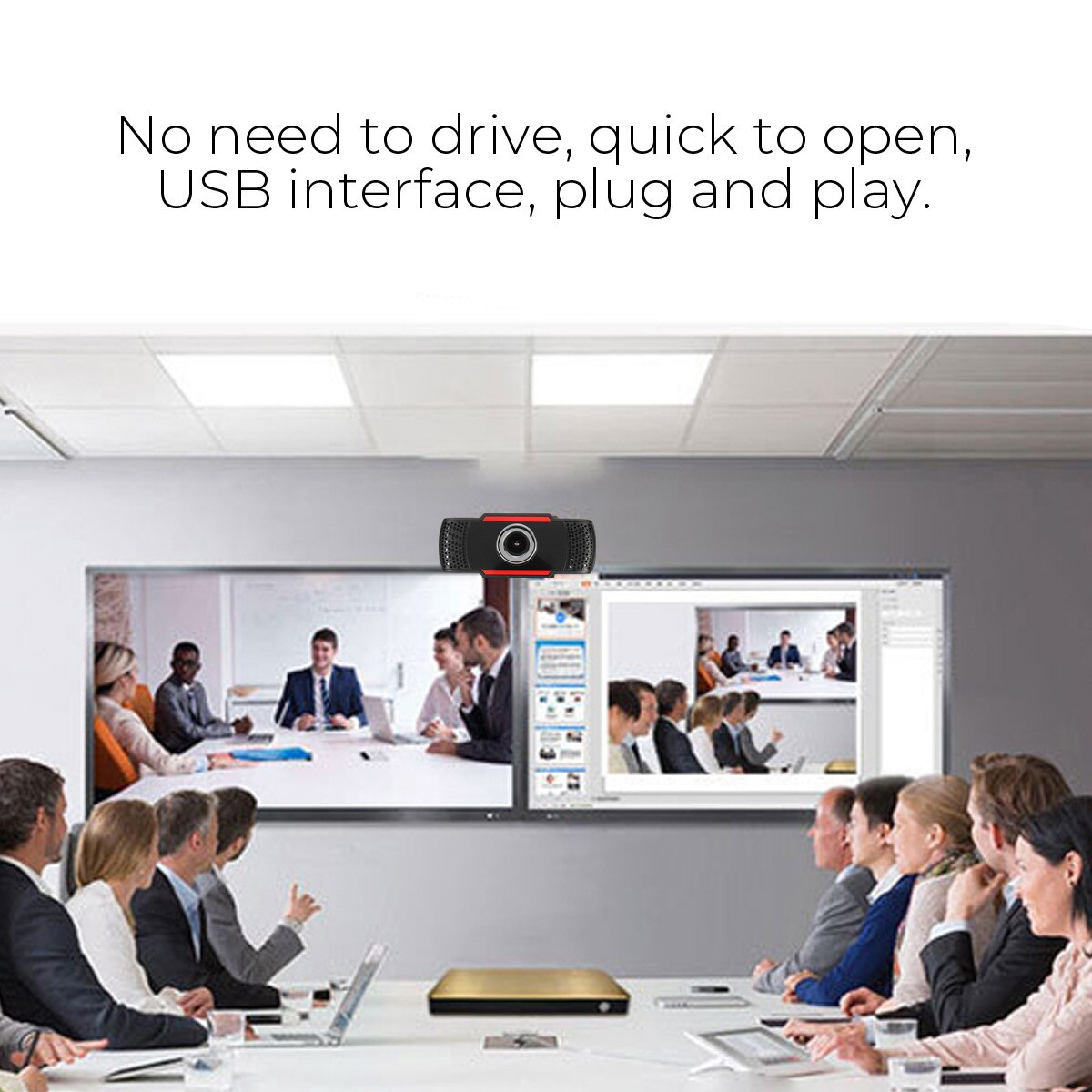 LEORY USB 2.0 Full HD Webcam 1920x1080p Camera Video Recording Web Camera with Microphone For PC Computer Laptop