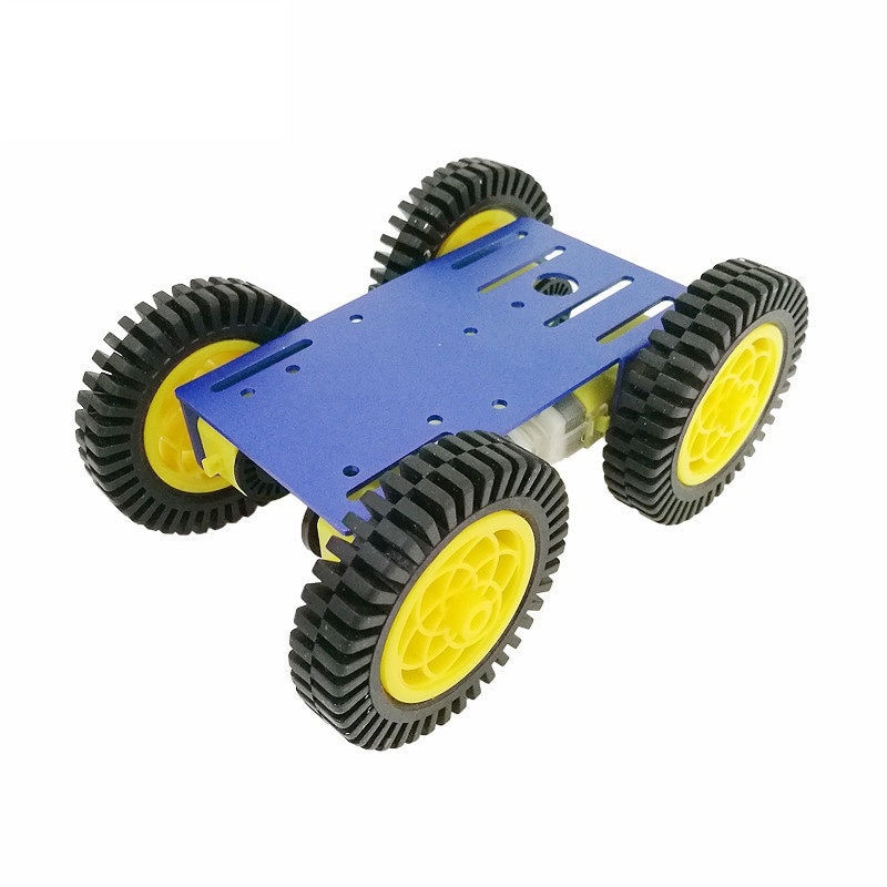 Metal robot 4wd bil chassis  c101 med fire tt motorhjul til arduino uno  r3 gør-det-selv maker pædagogisk undervisningssæt: Default Title