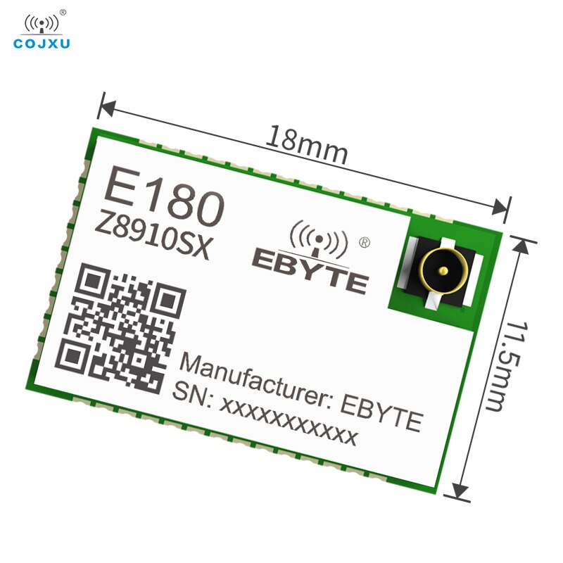 Cojxu JN5189 ZigBee3.0 E180-Z8910SX Ipex 11dBm 500M Touch Link Netwerk Protocol Self-Healing Draadloze Soc Module