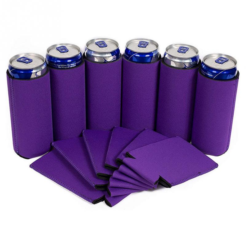 6 stk bulk diy blank bærbar wrap drink cooler hjemme polterabend til bryllup termisk neopren dåse ærmer sammenklappelige