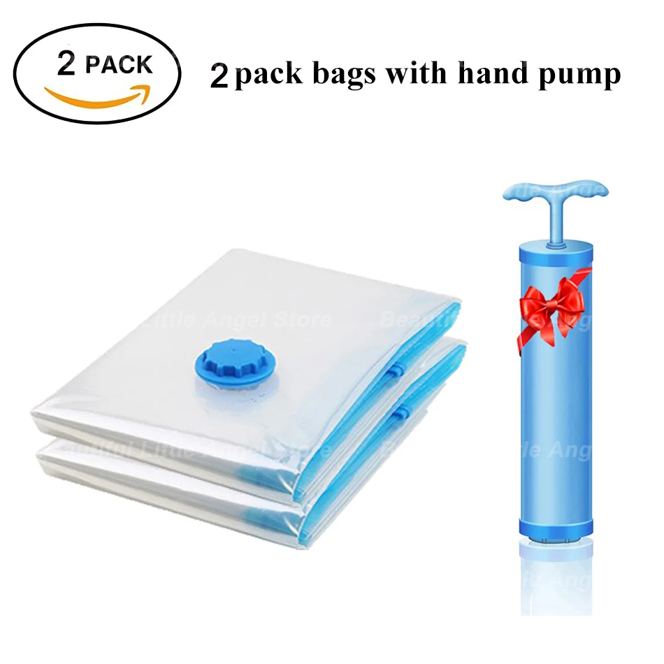 1/5Stck Vakuum Lagerung Taschen Vakuum Dichtung Beutel Platzsparende Taschen für Bettdecken Kleidung Kissen Bettwäsche Decke verpackung Lagerung: L / Lila
