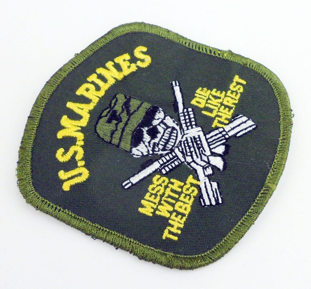 US Marines Mess With The Best, Die Like The Rest Skull Patch