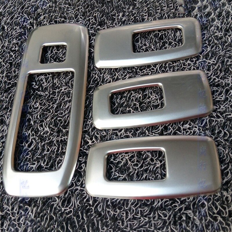 Topprostfritt stål bildörr fönster hiss strömbrytare panel lock trim ram dekoration tillbehör för ford ranger