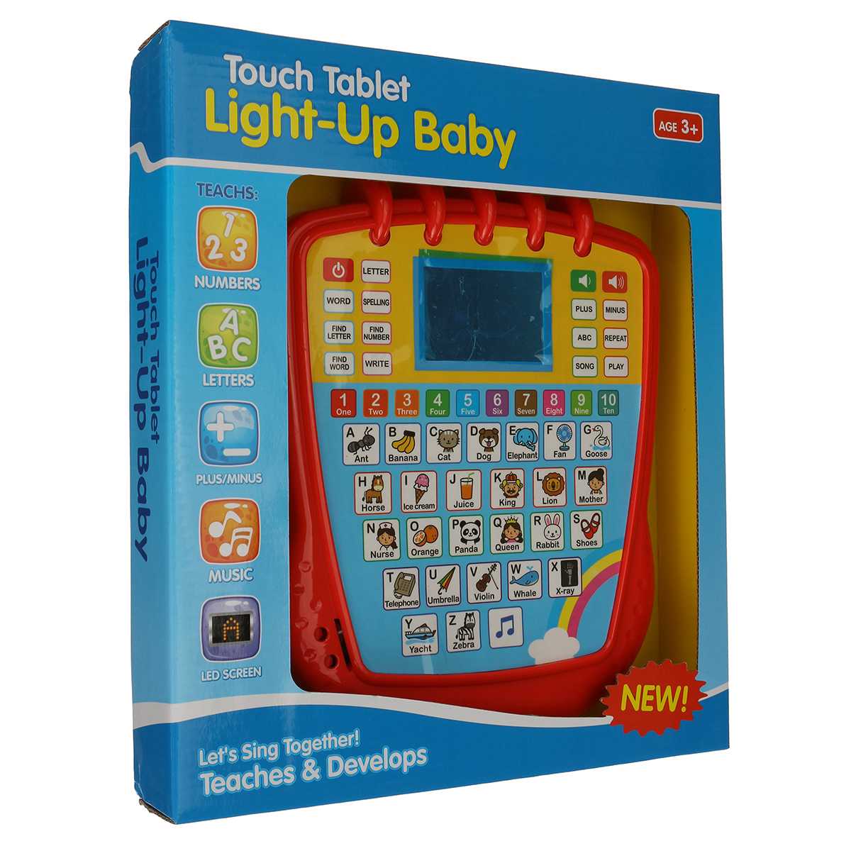 Englisches lernspielzeug mit licht und musik zur worterkennung und frühkindlichen bildung