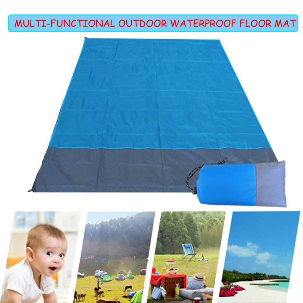 200*200 Cm Camping Herbruikbare Tent Waterdichte Mat Oxford Doek Vochtige Mat Oversized Picknick Barbecue Gereedschap Mat D3