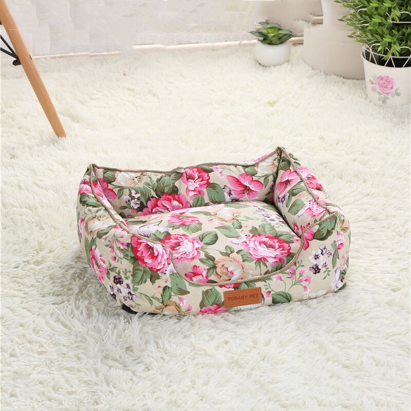 Weiche Vlies Hund Betten Haus Winter Warme Gedruckt Hund Kissen Sofa Wasserdicht Zwinger Nest für Katze Welpen Kleine Hunde cama perro