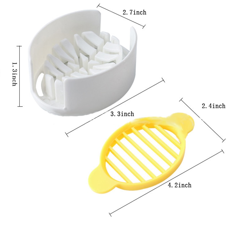 Plastic Multipurpose Ei Slicer, Zacht Gekookt Ei Dicer, Voedsel Sectie Cutter Divider