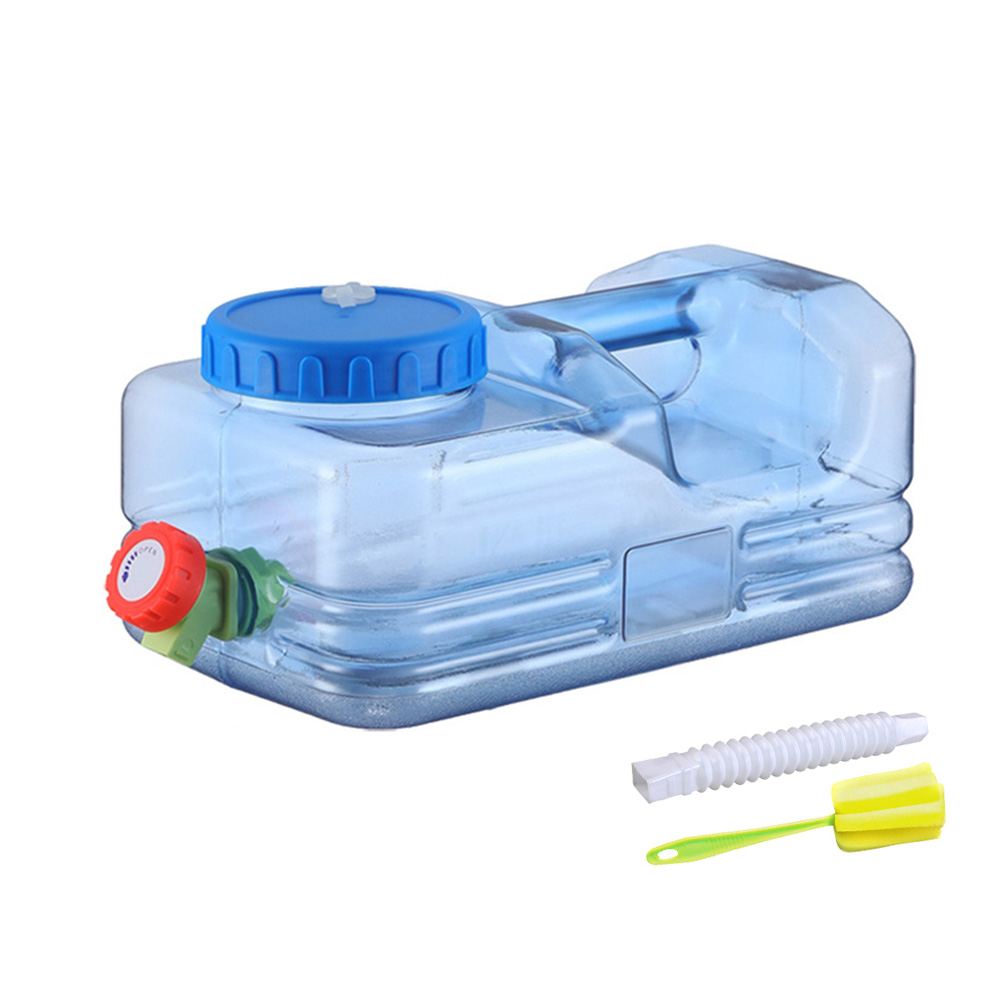 5.5l 10l Outdoor Water Bucket Portable Camping Water Bucket Food Grade Water Container with Tap Big Capacity for Picnic Travel: Red