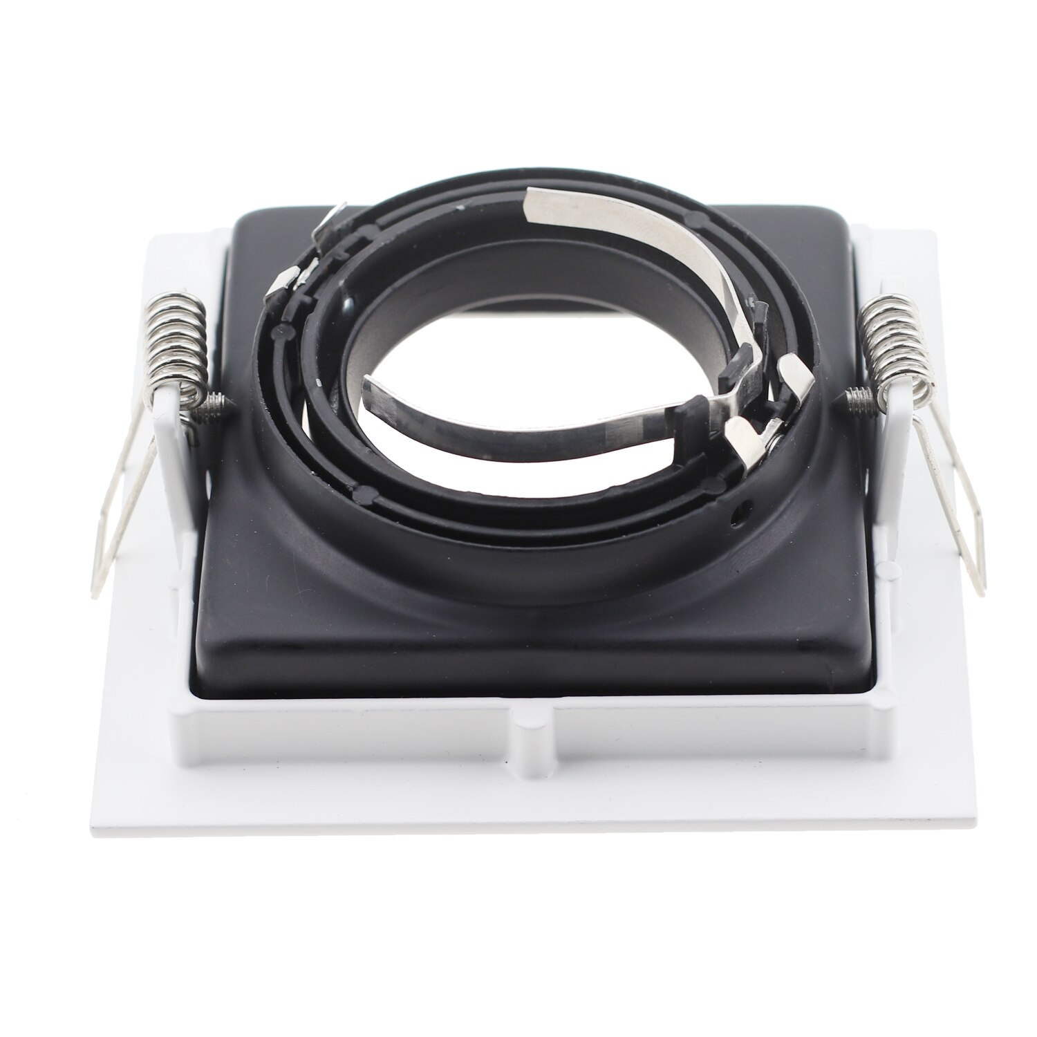 Commerciële Zinklegering Vierkant Wit Zwart Verstelbare Inbouwspots Lichtpunt Frame Led GU10 MR16 Bulb Lamp Fittings