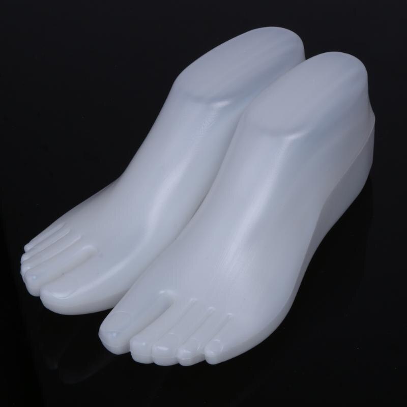 1 Pair salePair of Hard Plastic Feet Mannequin Foot Model Tools for Shoes Display (Adult Feet)