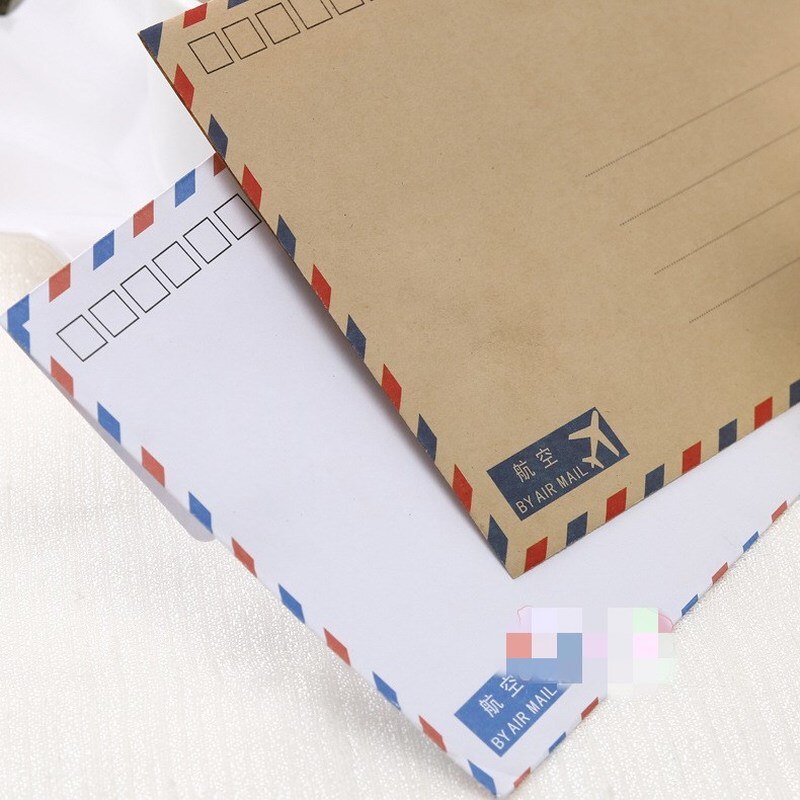 10 pièces/lot Vintage Paris grande enveloppe carte postale lettre papeterie papier poste aérienne rétro école bureau Kraft enveloppes