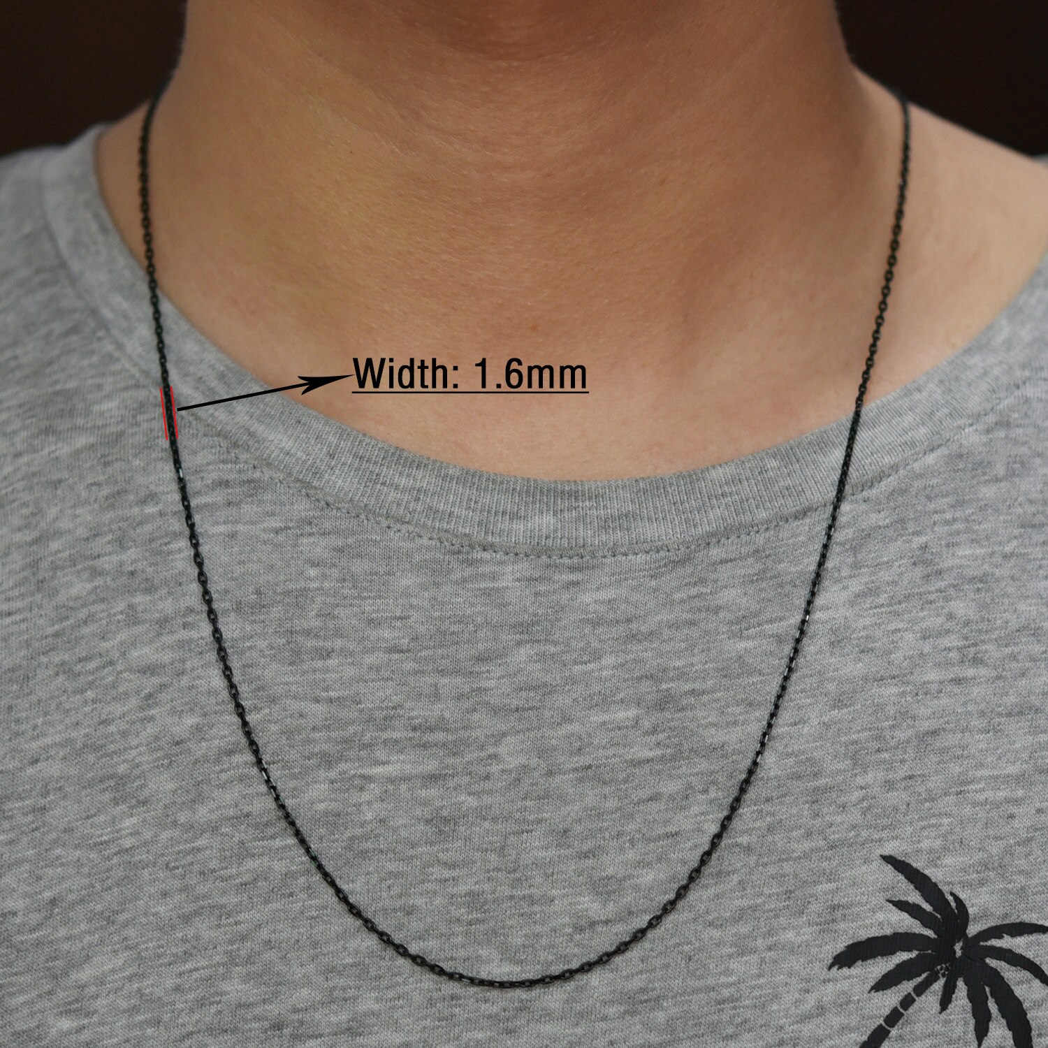 Colar rolo de corrente o de corte de aço inoxidável para homens mulheres cor preta banhado cabo link gargantilha de metal acessórios de joias presente: Outros / Vermelho-marrom