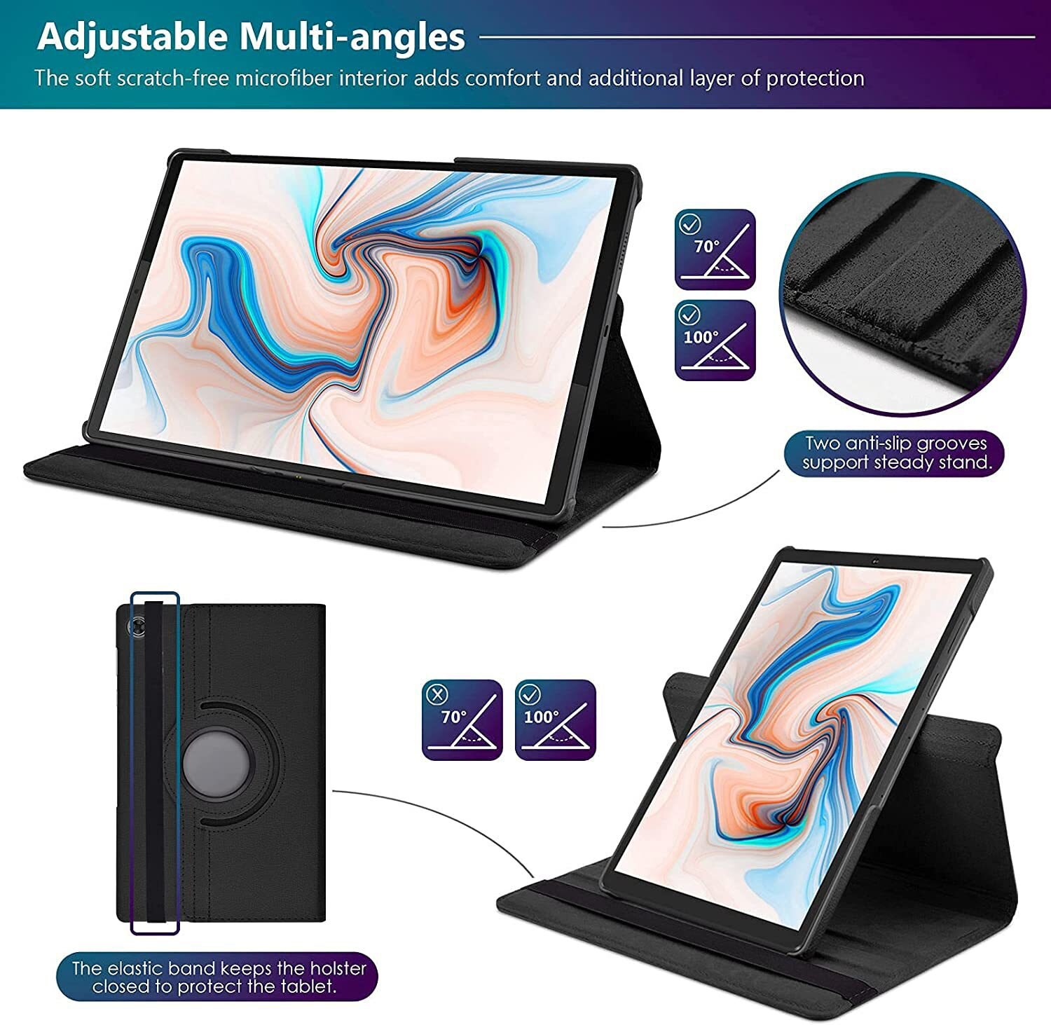 Voor Realme Pad Case 2021Case,360 Graden Draaien Stand Tablet Cover Voor Realme Pad 10.4 Inch Stand Pu Lederen Beschermhoes