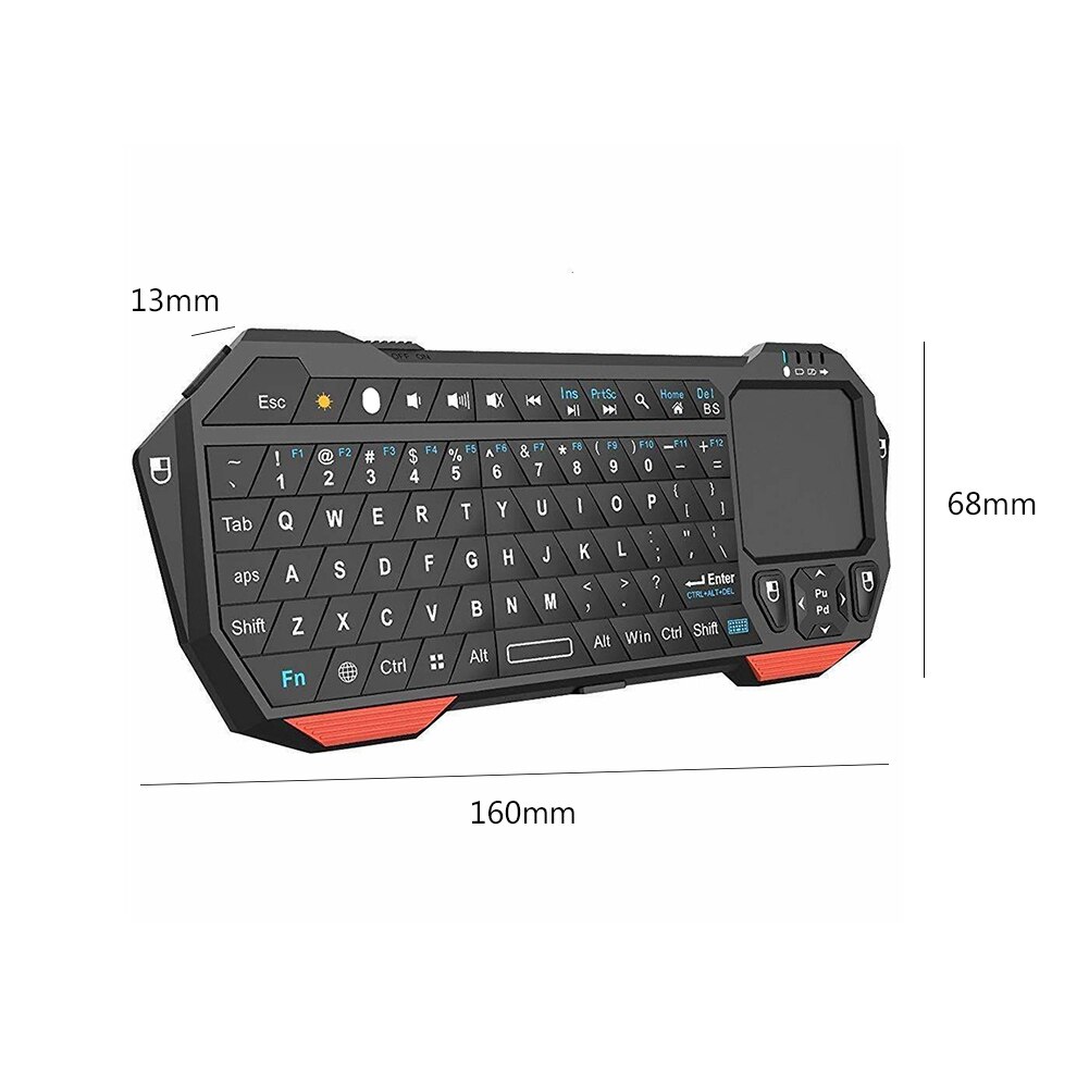 Mini draadloos toetsenbord  bt05 mini bluetooth draadloos toetsenbord met touchpad voor ios android smart tv pc
