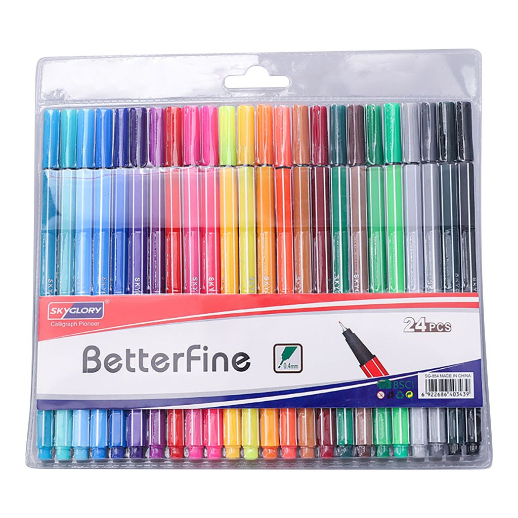 Kind Kleur Pen Set Marker Aquarel Borstel Vette Gekleurde Tekening Haak Lijn Pen Kalligrafie Schetsen Schoolbenodigdheden: D