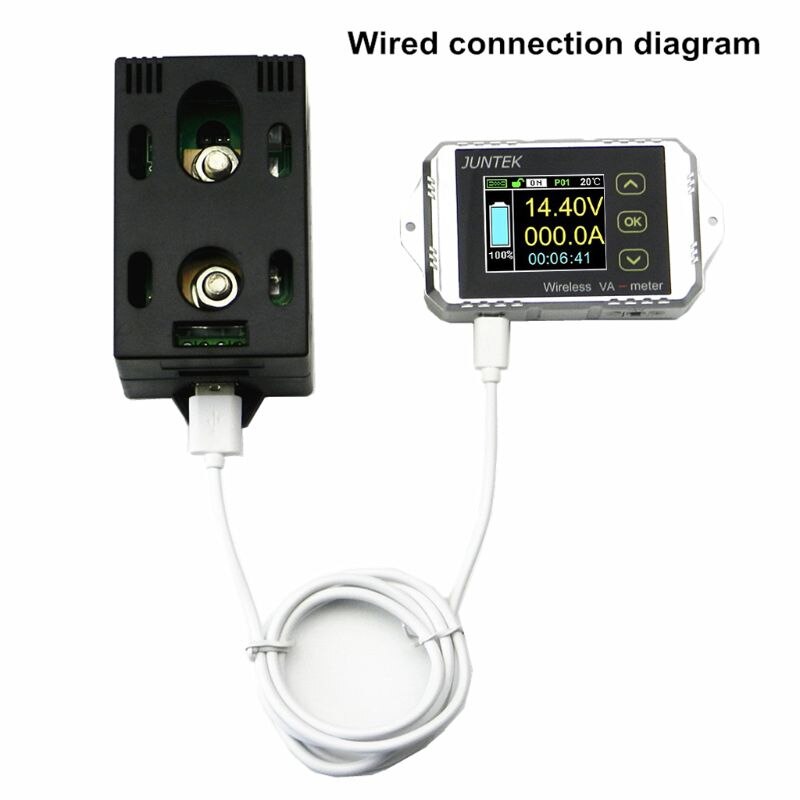 DC 120V 50A~300A Wireless Ammeter Voltage KWh Watt Meter Car Battery Coulometer
