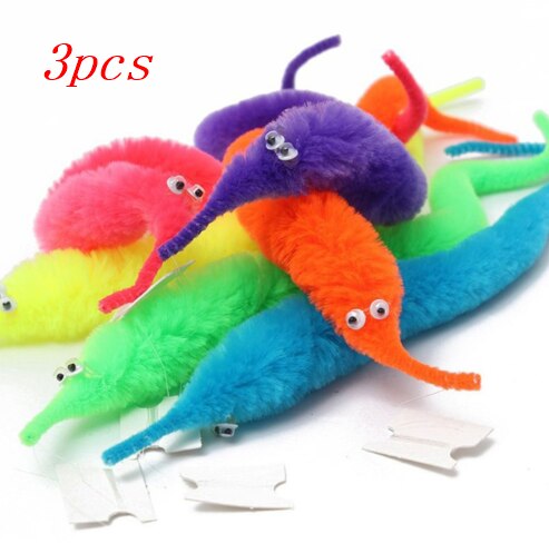 3/5/10Pcs Worm Zachte Leuke Rups Speelgoed Kid Truc Klassieke Speelgoed Rups Speelgoed Street Magic Props kerstcadeau: 3pcs