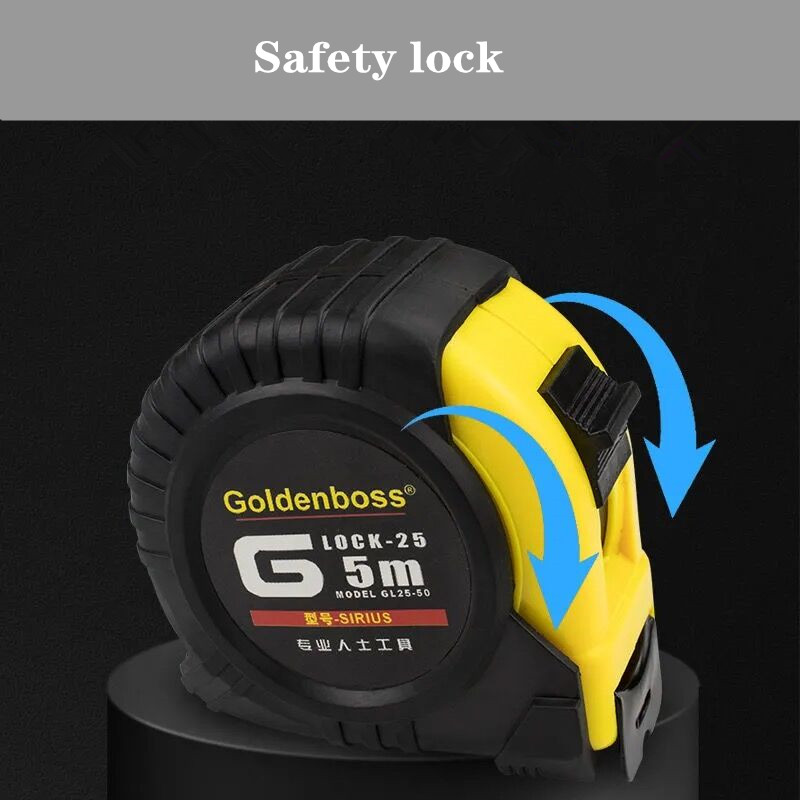 High Steel Tape Measure, Clear Scale, Precise Measurement Tool, Worker Measuring Hand Tool Tape Measure