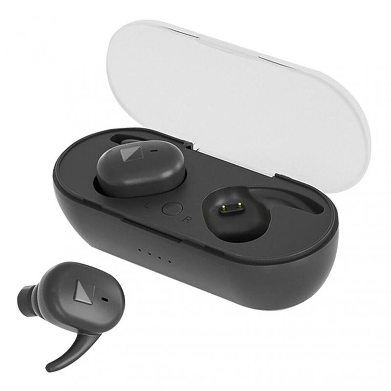 Y90 Tws Bluetooth Wireless Hifi Geluid In-Ear Oordopjes Sport Oordopjes Hoofdtelefoon: black