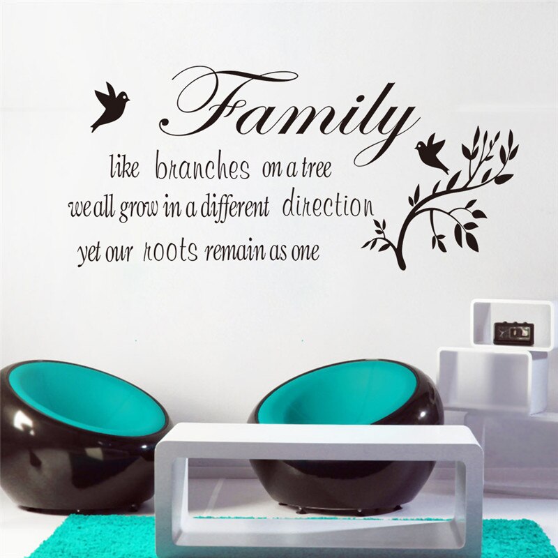 Family bird branch tree bedroom Wall Stickers living room Wall Decals Family Decoration