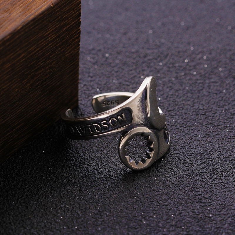 100% Puro 925 Gioielli In Argento Sterling Anelli Strumento Regolare Vintage Mens Signet Anello Per Le Donne Regalo Di Natale Speciale 935