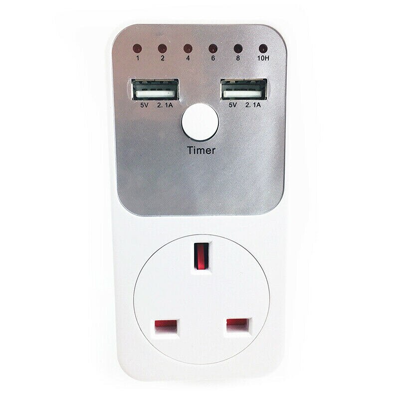 1-4pcs Dual USB Port Electronic Digital Timer Switch Smart Home Smart Life EU UK Plug Timer Outlet Programmable Timing Socket