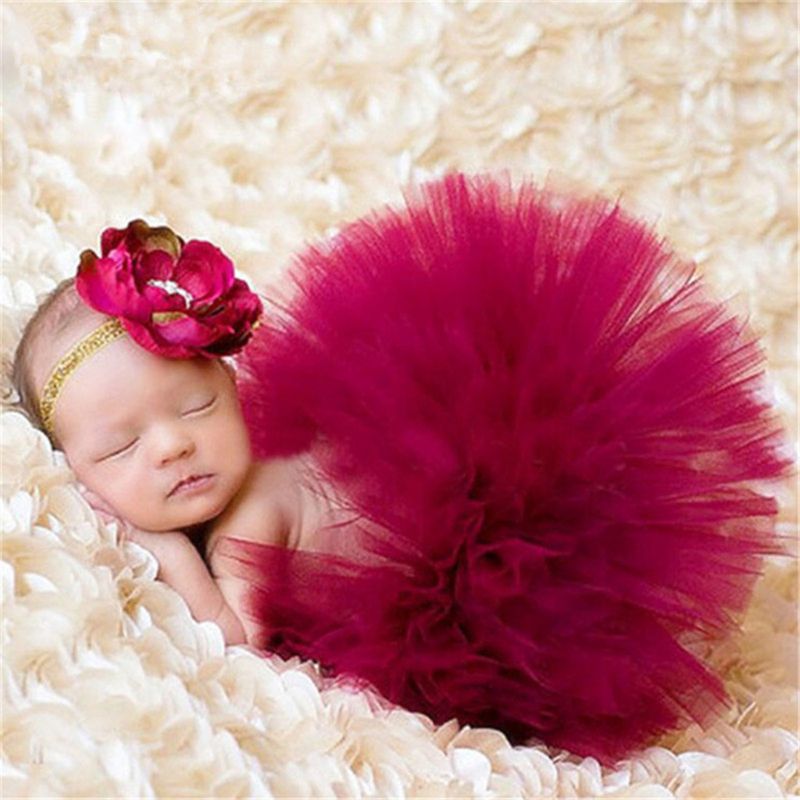 Jupe Tutu pour -né, coiffe pour bébé, tenue florale, accessoire de photographie pour filles