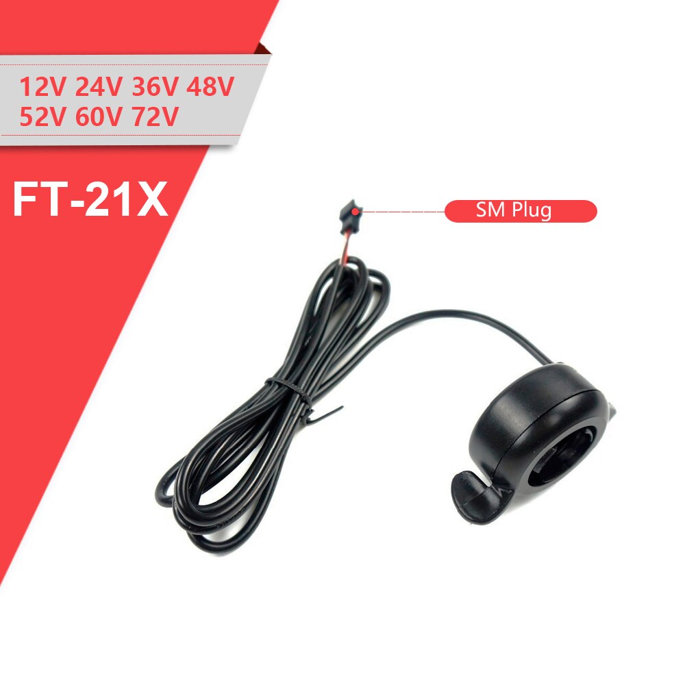 Wuxing ft -21x finger tumgas höger hand 3 pin sm vattentät finger tumgas gas e-cykeldel kit: 3- stifts sm-kontakt