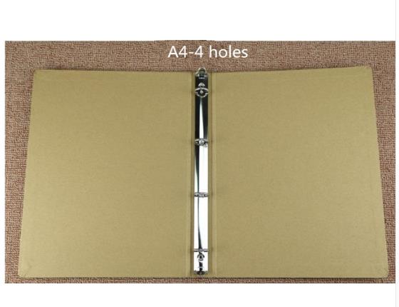 Kreative Vintage A4/A5/B5/A6 Kraft Ordner Dokumente 4 Kraft Binder mit Clip Schreibwaren Büro schule Liefert: A4-4holes