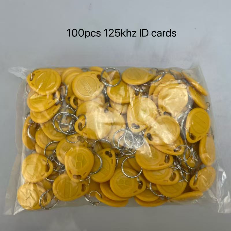 Tarjeta de Control de acceso RFID de 125KHz, llavero EM4100, Chip de solo lectura, etiqueta de identificación, tarjeta de proximidad para Control de acceso, tiempo de asistencia, 10 Uds.: color mezclado