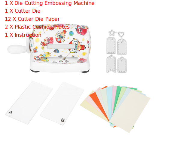 DIY Plastics Paper Cutting Embossing Machine Home Scrapbooking Paper Cutter Plastic and Metal Portable Tool Mould Machine