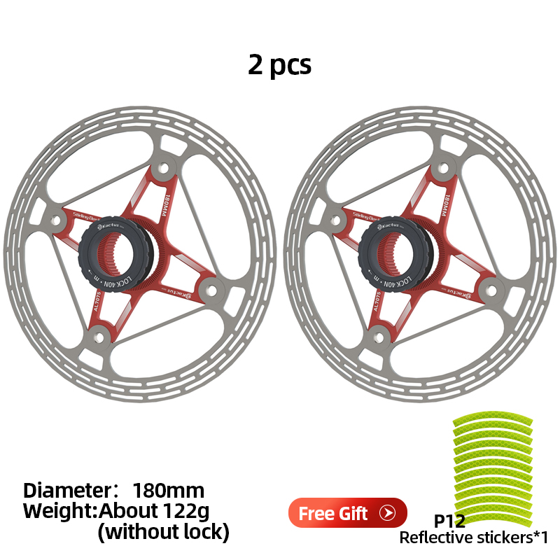 KACTUS-Freins hydrauliques pour vélo de route et VTT, disques de frein flottants, rotor creux à verrouillage central, 6 boulons, 140mm, 160mm, 180mm, 203mm