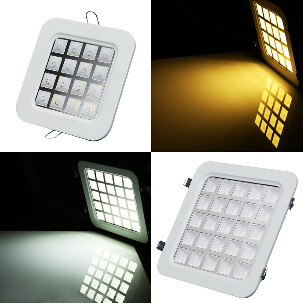 Led panellys  ac 85-265v væglampe paneler 4w 9w 16w 25w led firkantet panel downlight hvid varmt led gitter lys til stue
