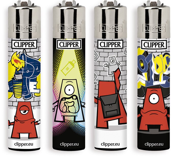 Clipper Coleciones Caricatura, Elige la Colecion de 4 Mecheros