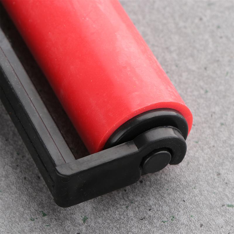 10cm printmaking gummirulle soft brayer håndværksprojekter blæk og stemplingsværktøjer (rød)