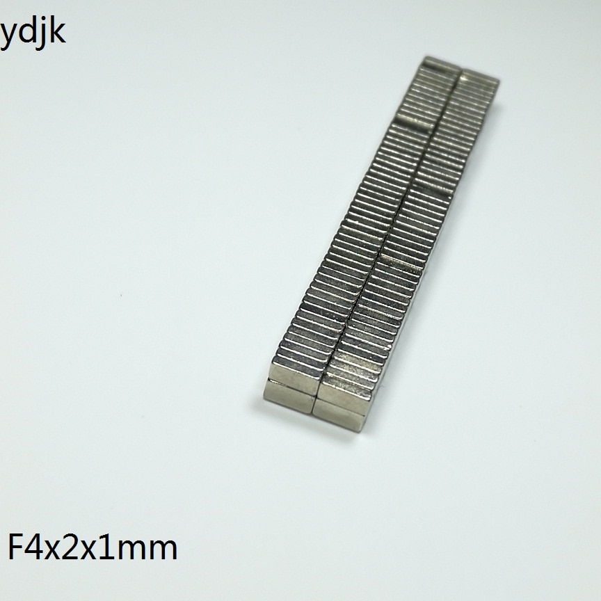 200 Stks/partij N35 Rechthoekige Magneet 4X2X1 Super Sterke Mm Neodymium Magneet 4*2*1 ndfeb Magneet 4 X 2 X 1