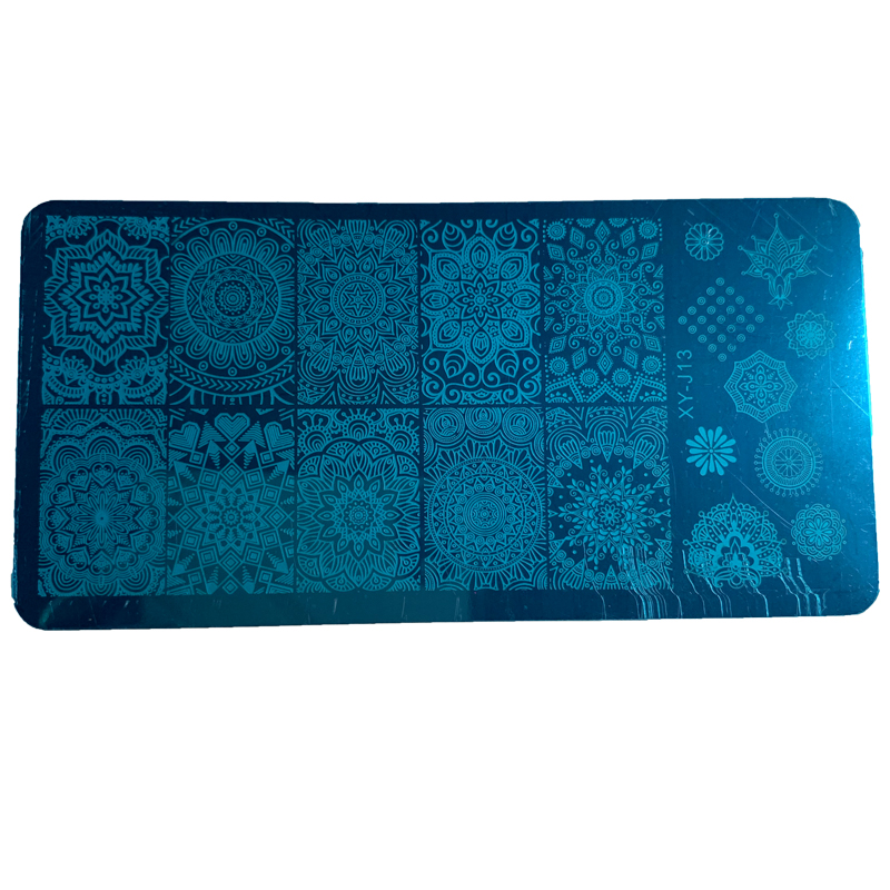 Nail Art Stamp Nail Stamping Template Flower Geometry Animals DIY Nail Designs Manicure Image Plate Stamper Scraper with Cap: style 2