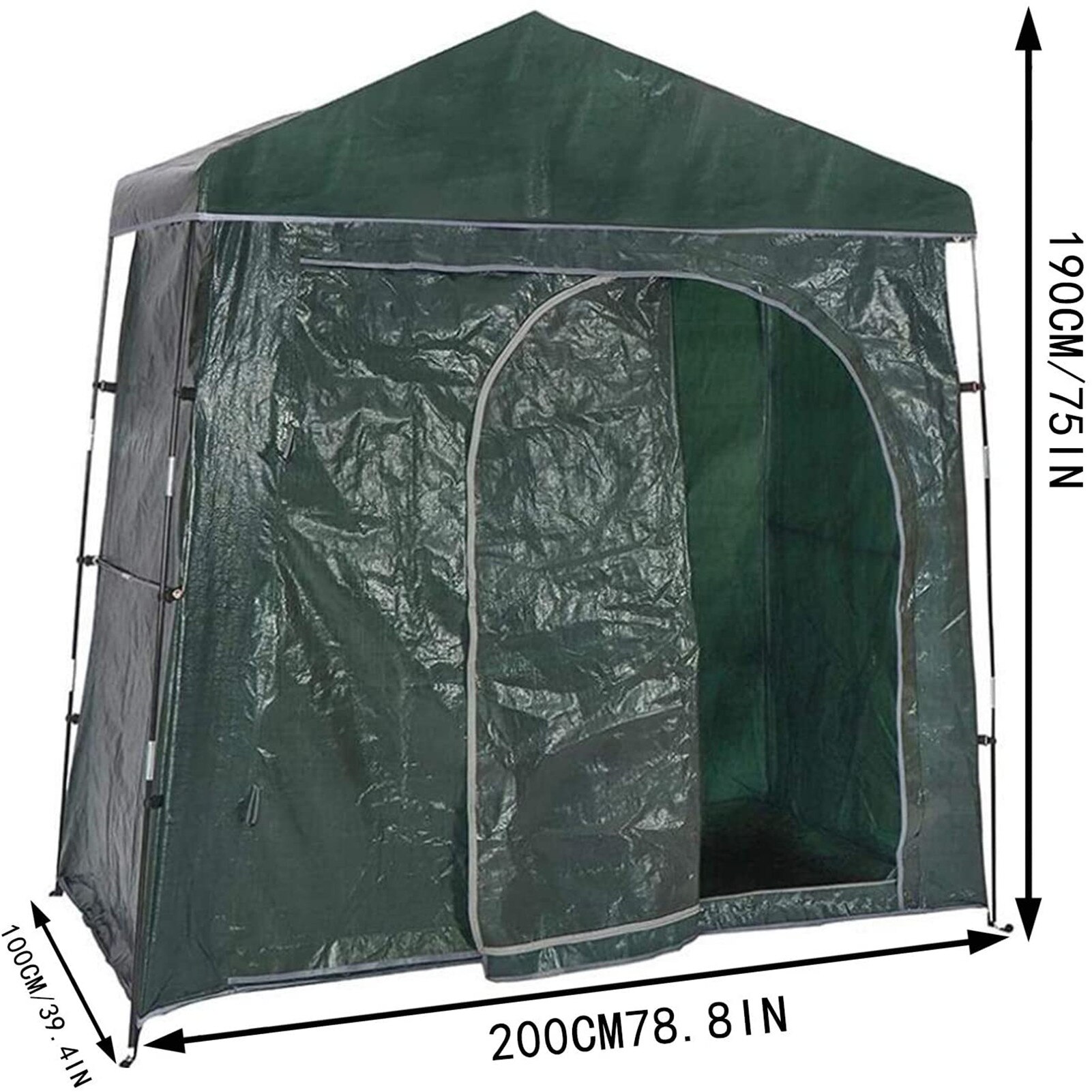 200*100*190cm cykelopbevaringsskur telt kraftigt pladsbesparende vandtæt vejrbestandigt udendørs opbevaring mountainbike skur telt