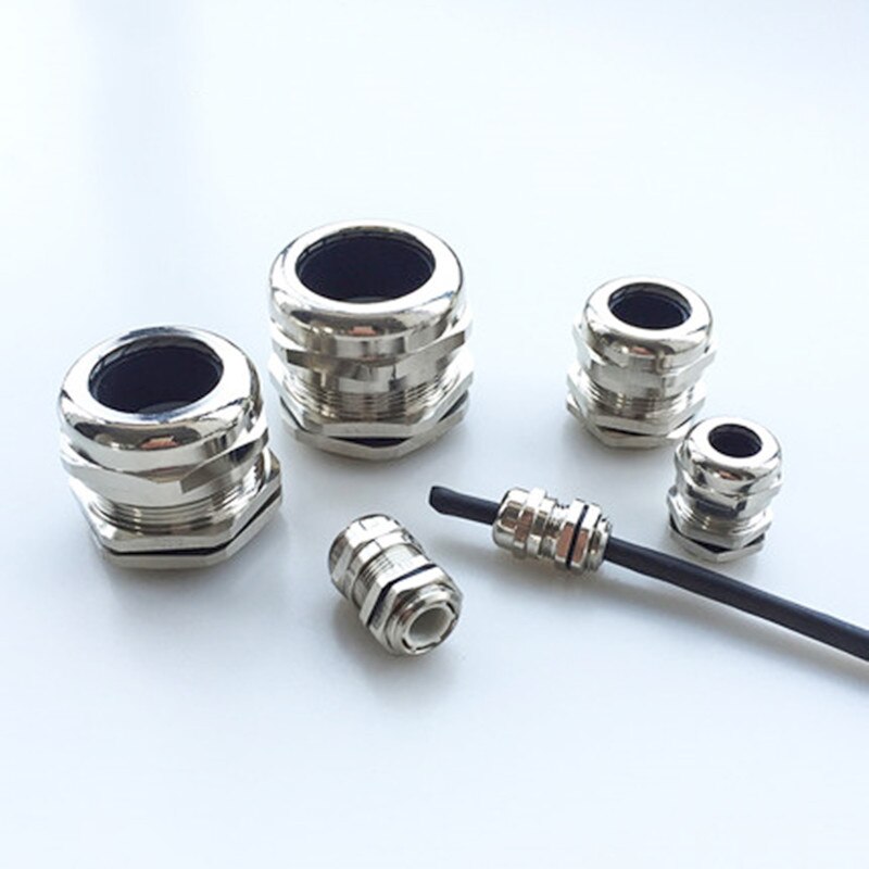 Waterproof Cable Gland Connector IP68 Nickel Plated Brass Metric Cable Split structure Fit 3-6.5mm to 18-25mm Cable